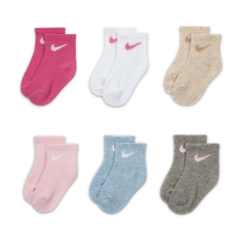 نايكي جوارب بيبي كرو للاطفال الكبار الرضع (3 أزواج)